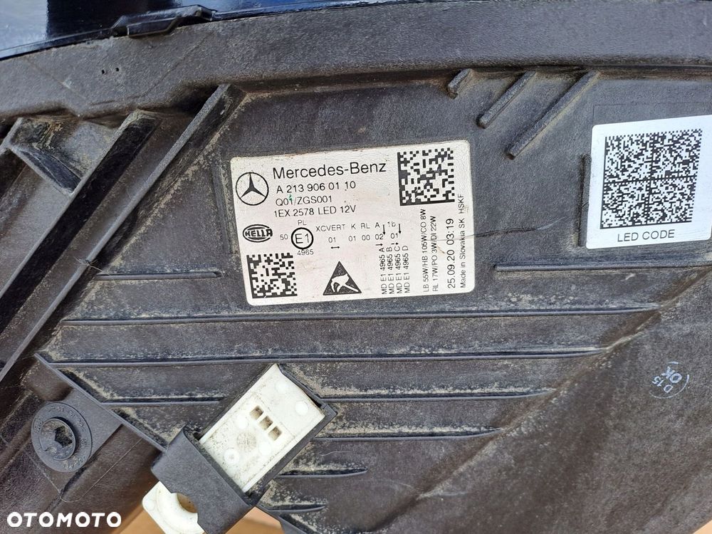 MERCEDES W213 LIFT LEWA LAMPA A2139060110 UŻYWANA - 5