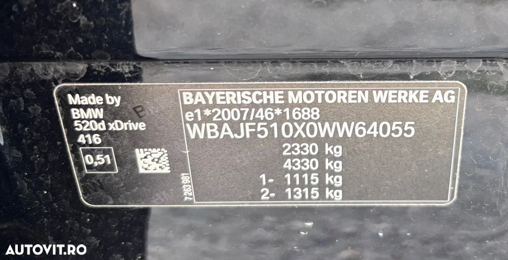 BMW Seria 5 520d xDrive Aut. M Sport Edition - 2