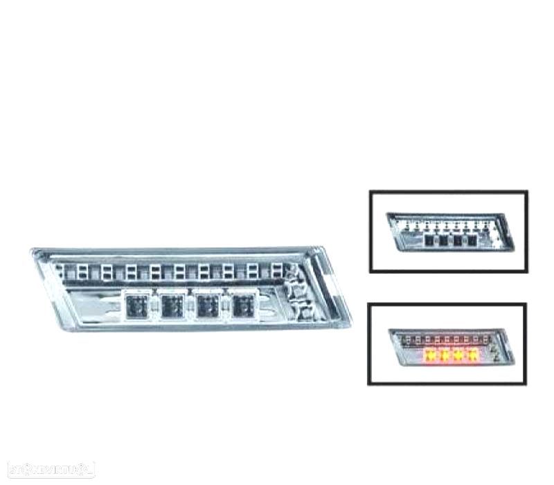 PISCAS LATERAIS LED BMW E36 90-96 CRISTAL CLARO CROMADO - 1
