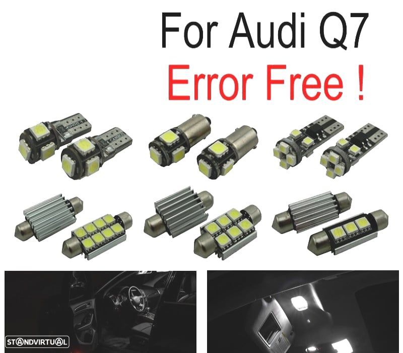 KIT COMPLETO 19 LAMPADAS LED INTERIOR PARA AUDI Q7 4L SPORT 05-14 - 1