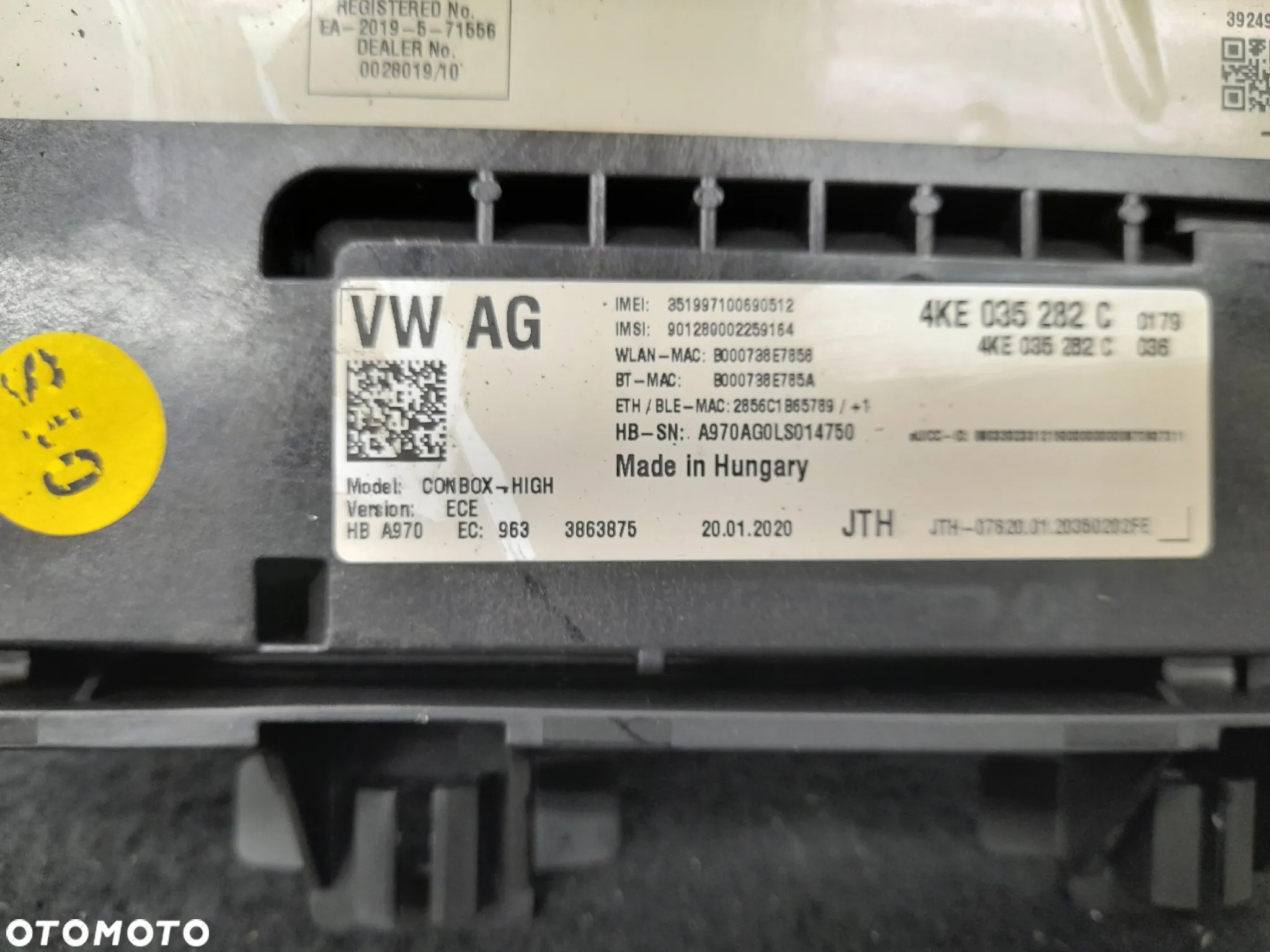 Audi A4 A5 RS4 RS5 Sterownik moduł wzywania pomocy 4KE035282C - 5