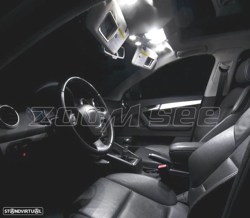 KIT COMPLETO 12 LAMPADAS LED INTERIOR PARA AUDI A3 S3 8 P 06-13 - 2
