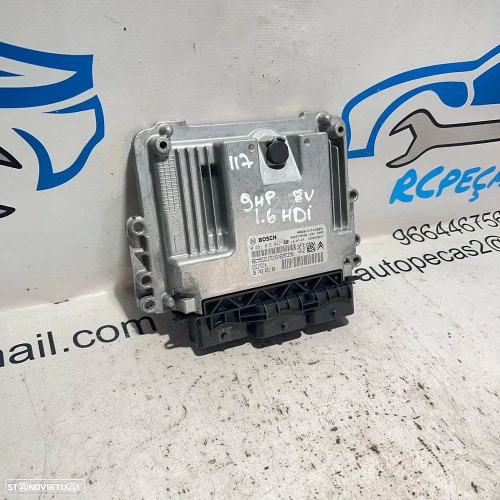 .Centralina Motor Bosch PSA Peugeot Citroen DS 9hp 8v 92cv 0 281 015 847 / 96 742 451 80 - 4