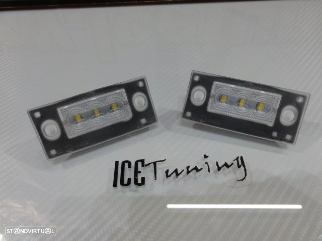 Suporte De Lâmpada De Matricula Com Led Branco Audi A4/S4/RS4 avant 1999-2001, A3 8L 01-03 - 9