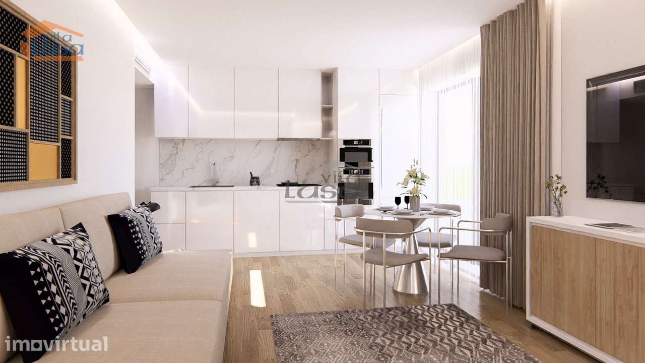 T1 Novo com varanda 21.20m2 e lugar de garagem, em Vilar do Paraís... - Grande imagem: 5/27