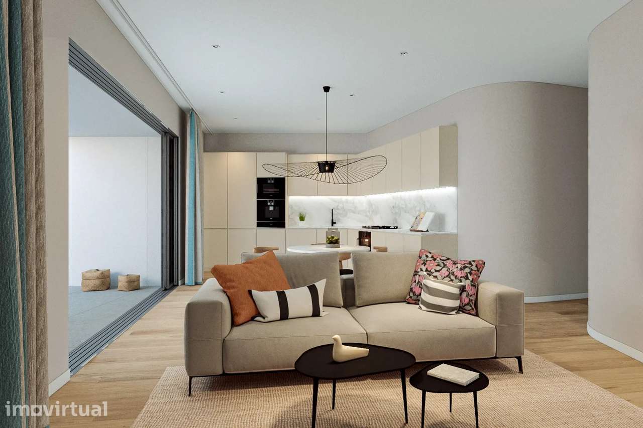 APARTAMENTO  MODERNO T2 COM PISCINA PRIVADA E ESTACIONAMENTO NO CENTRO - Grande imagem: 2/14
