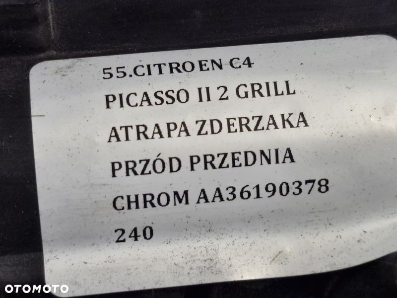 CITROEN C4 PICASSO II 2 GRILL ATRAPA ZDERZAKA PRZÓD PRZEDNIA CHROM AA36190378 - 14