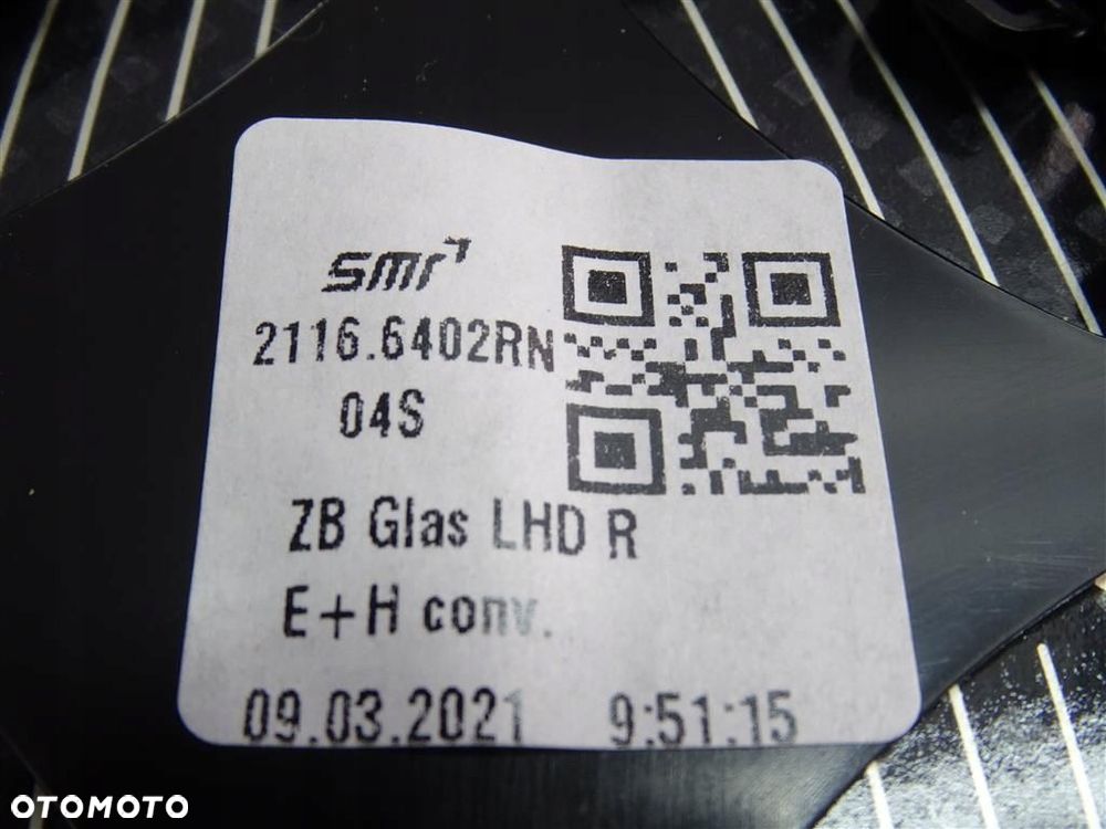 Wkład szkło lusterka prawego Opel Astra V K 2015–2021 39172732 ORYGINAŁ - 3