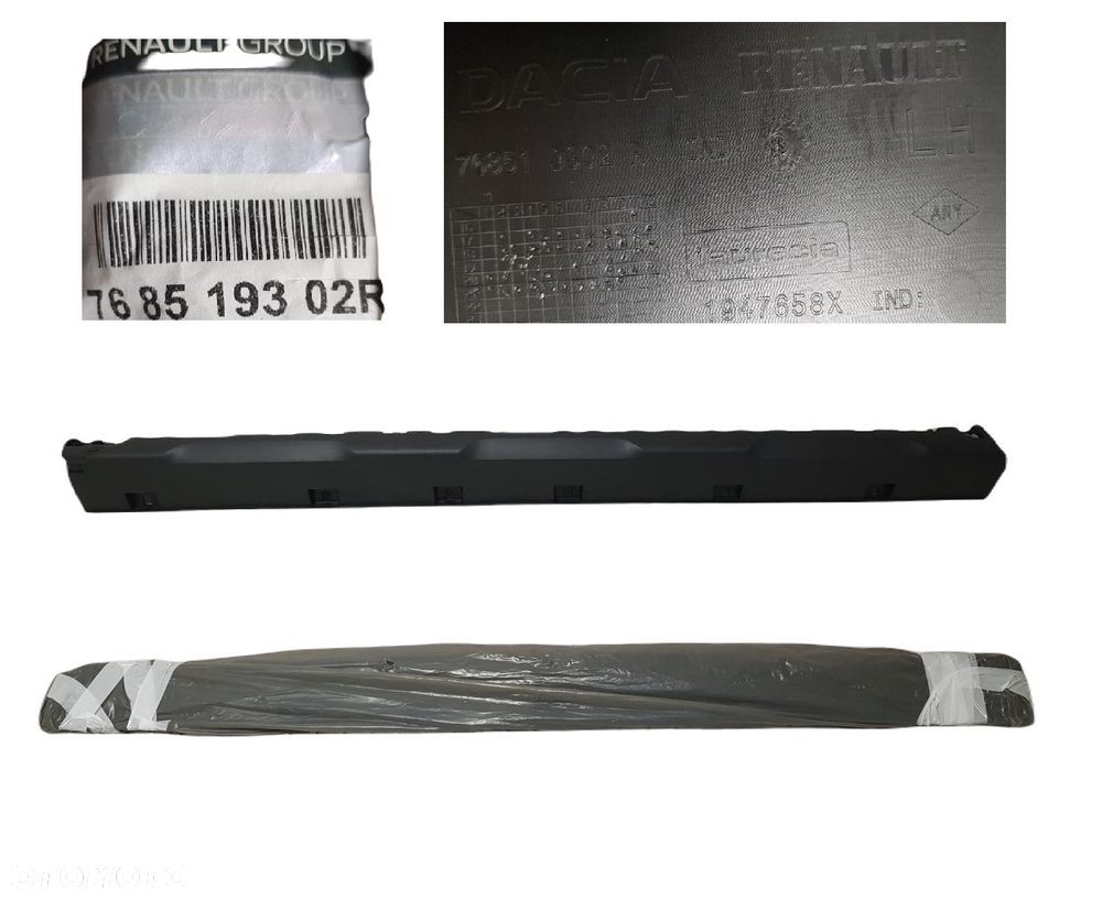 FABRYCZNIE NOWA ORYGINALNA LISTWA PROGOWA NAKŁADKA LEWA DACIA DUSTER II 2 17 -24 768519302r - 1