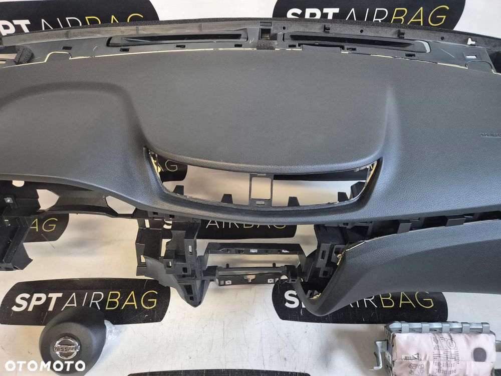 NISSAN QASHQAI II X-TRAIL T32 LIFT DESKA ROZDZIELCZA KONSOLA KOKPIT PULPIT PODUSZKI AIRBAG AIR BAG PASY KIT SET - 3