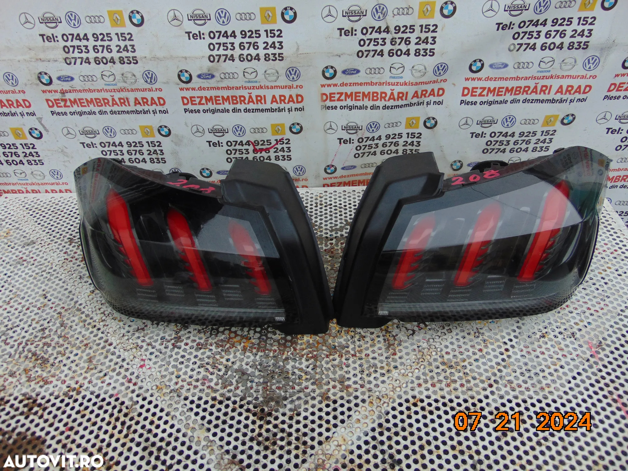 Stop Peugeot 208 dupa 2019 stopuri spate stanga dreapta led lampa tripla spate - 2