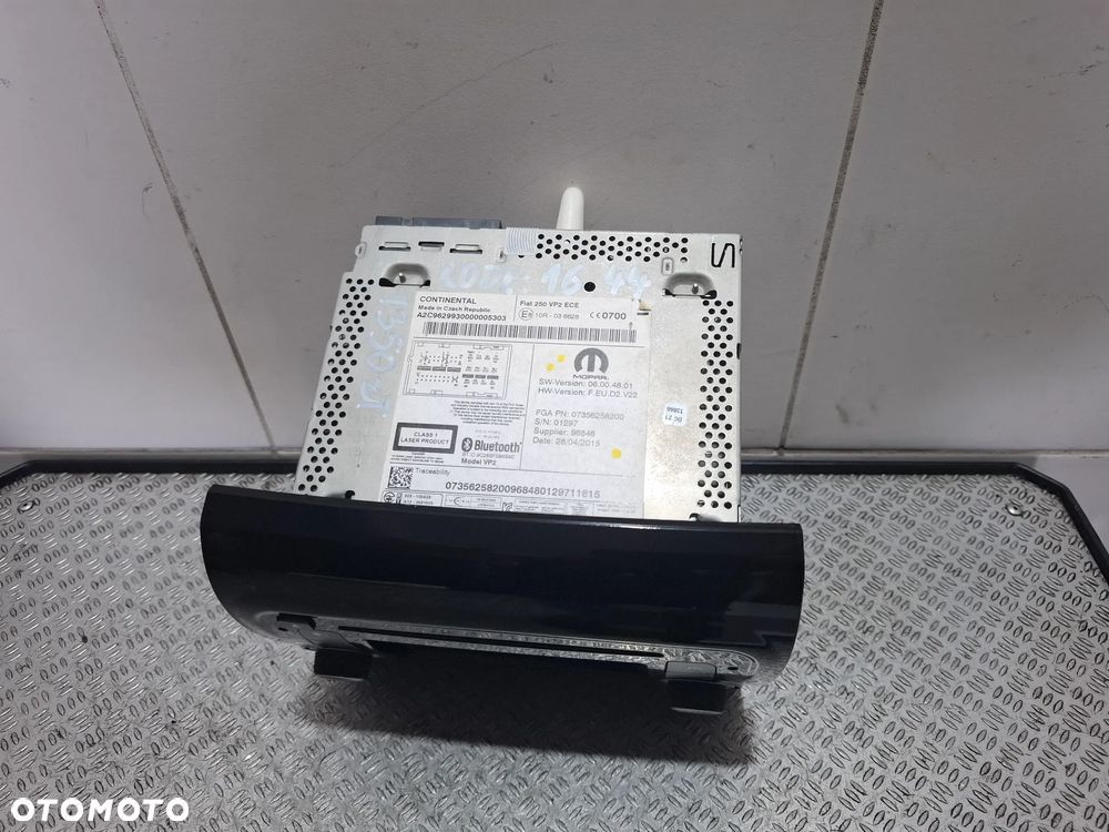 Radio Fiat Ducato rok 2015 kod 1644 nr 07356258200 - 2