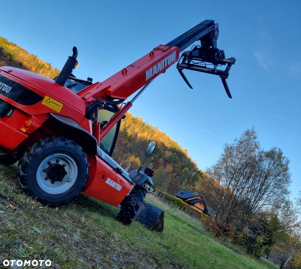 Manitou 523 MonoUltra Ładowarka teleskopowa 5m 2,3 tony Posuw wideł Hydr. łyżka Klima 2x kamera PERKINS z Komuny Norweskiej! Jak Nowa 3136 mtg Zero luzów wycieków SERWISY DEKRA - 14