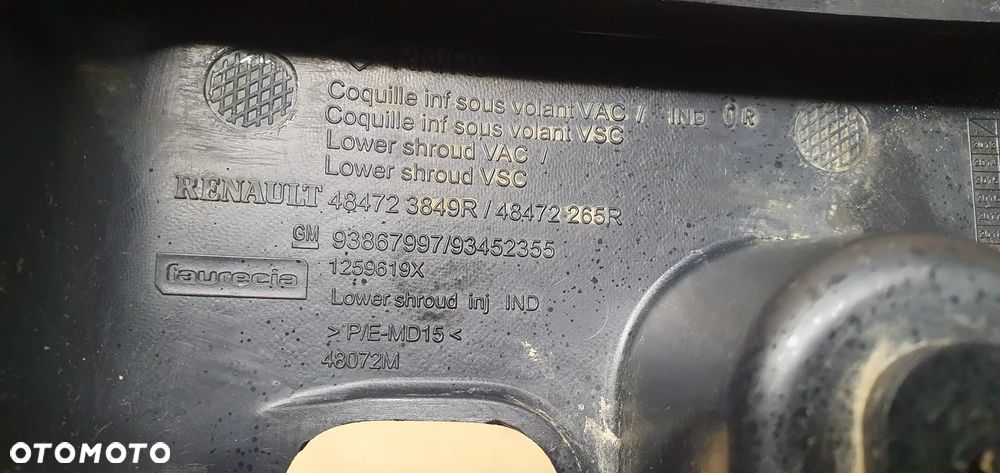 Osłona obudowa kolumny kierowniczej Opel Vivaro B Trafic III 484719846R 93867996 - 9
