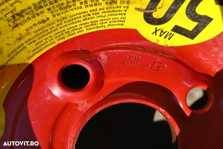 Roata de rezerva slim R15 115/70 R15 52910-4P900 31/2JX15H ET46  2151 - 2