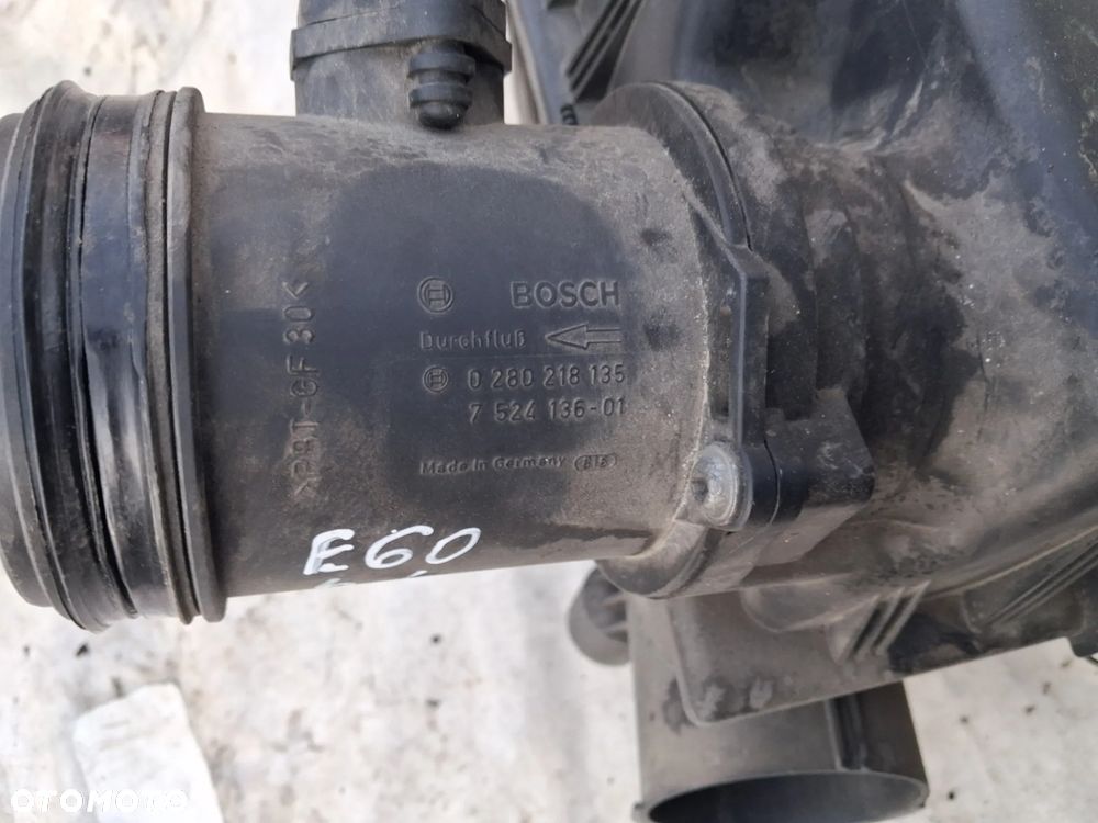 Przepływomierz powietrza MAF czujnik BMW E60 E61 545i E63 E64 645Ci E65 E66 E67 735 745 i,Li E53 X5 4.4i 4.8 Bosch 0280218135 13627566988 - 1
