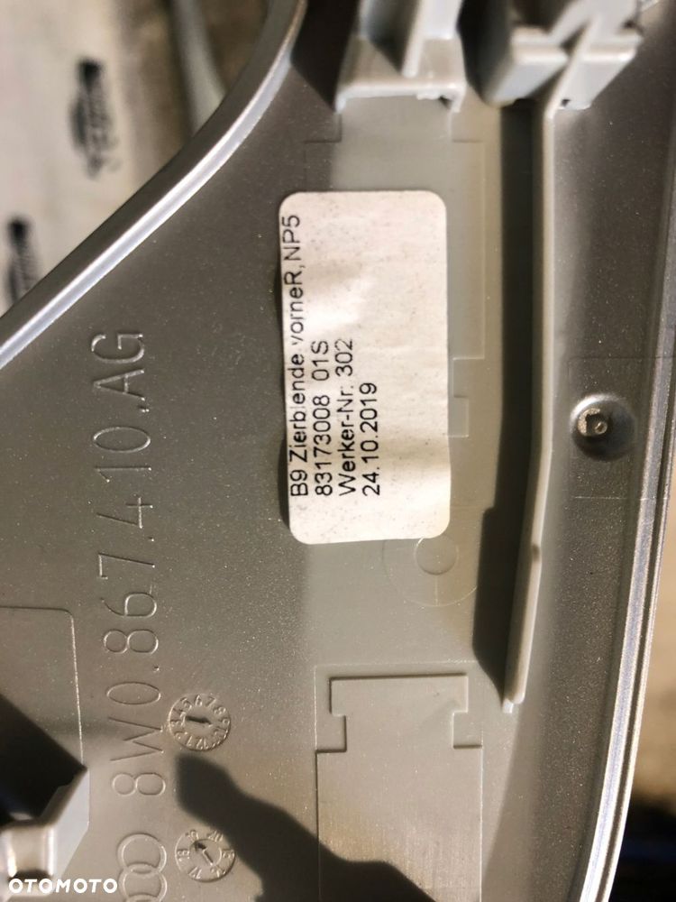 DEKORY WNĘTRZA AUDI A4 B9 AVANT SZARE ZWYKŁE - 15