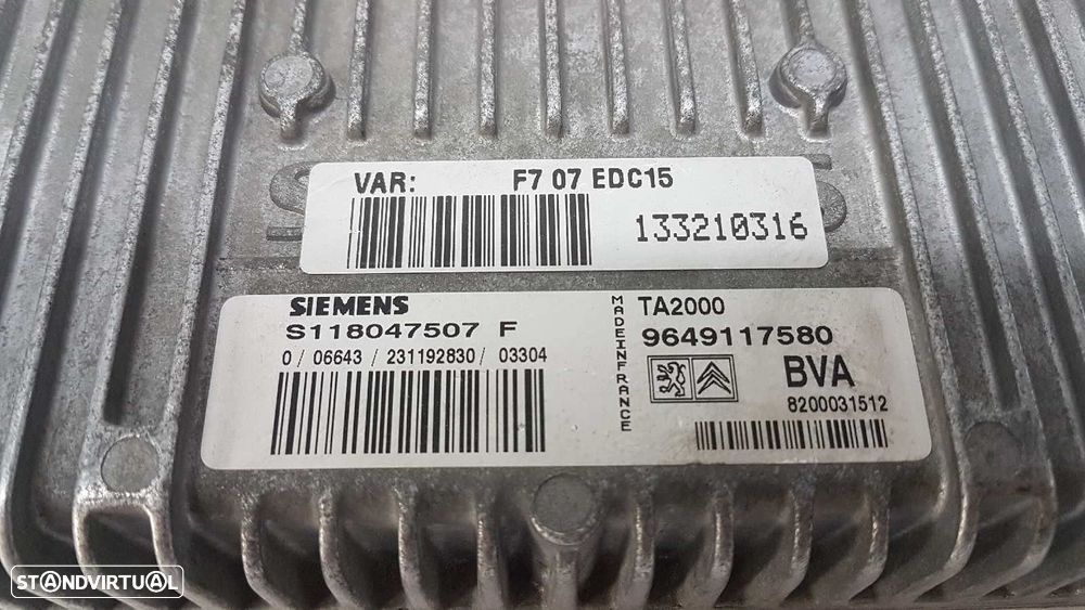 CENTRALINA CAIXA DE VELOCIDADES AUTOMÁTICA CITROEN C5 BERLINA 2.0 HDI SX - 3