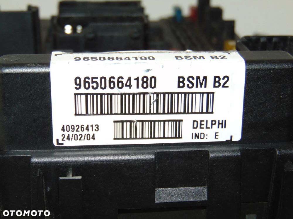 Moduł sterownik BSM skrzynka puszka bezpieczników 9650664180 Citroen C2 C3 C5 Berlingo I Xsara Picasso Peugeot 206 307 Partner - 2