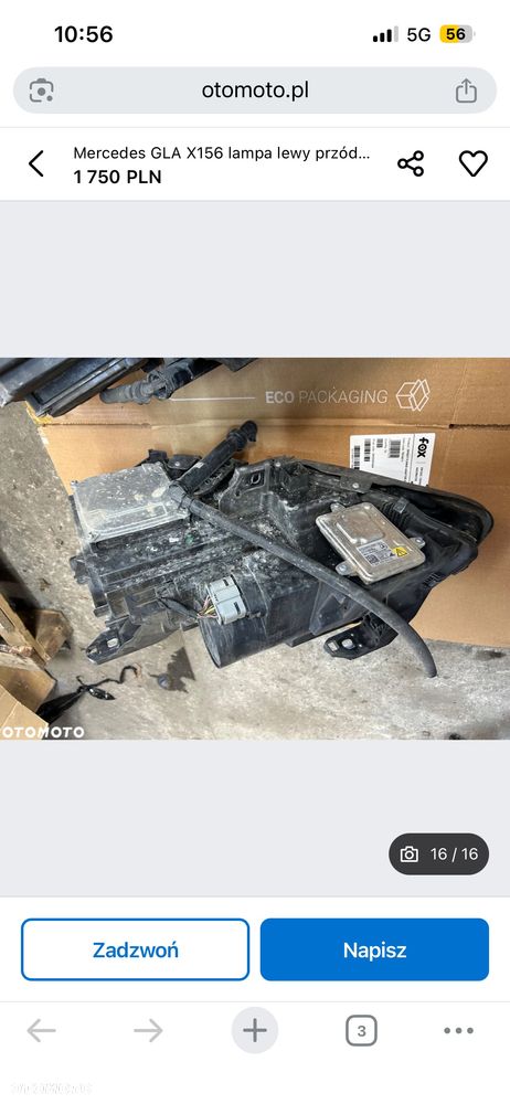 Mercedes Gla x156 maska błotnik lewy przód prawy przód błotniki - 15