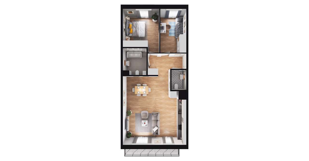 3-pokojowe mieszkanie 70m2 + balkon Bezpośrednio - Pełny obrazek: 2/23