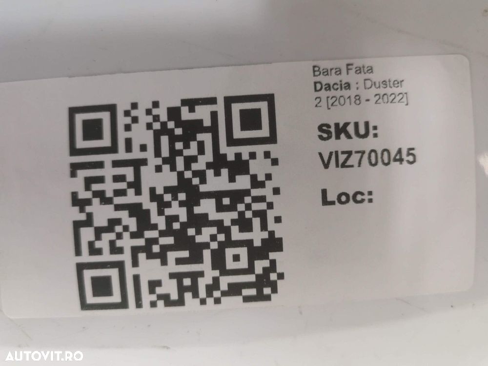 Bara Fata Dacia  Duster 2 2018 2019 2020 2021 2022 Originala In Stare - 8