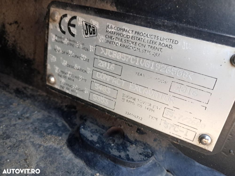 JCB 57 C-1 MINIEXCAVATOR SENILE CAUCIUC CUPA ULTIMAX SI PICON TECNA - 25