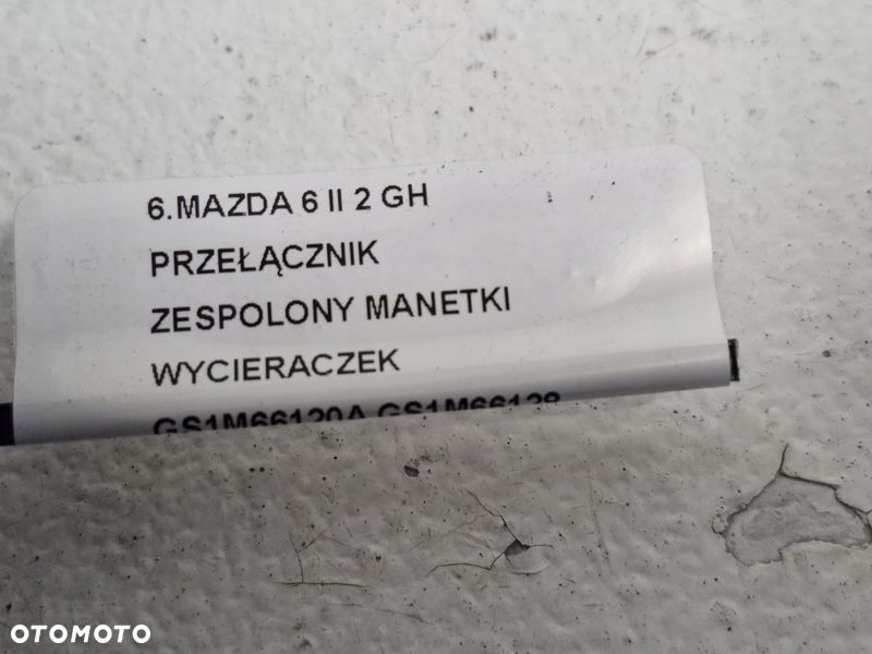 MAZDA 6 II 2 GH PRZEŁĄCZNIK ZESPOLONY MANETKI WYCIERACZEK GS1M66120A - 12