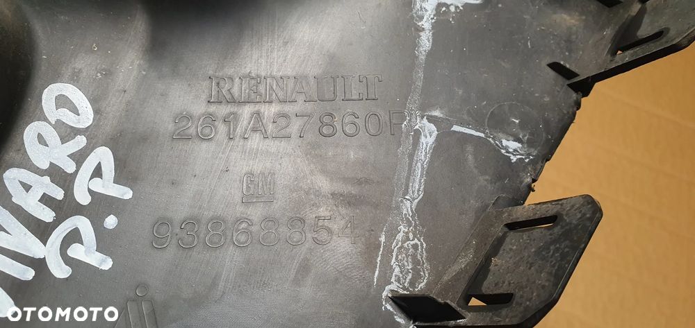 Kratka zderzaka prawy przód przednia prawa Opel Vivaro B Trafic III 261A27860R 93868854 - 6