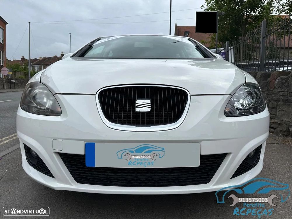 Frente Completa Seat Leon 1P - 2.0 TDi | Diesel | Fase 2 | Facelift - 2005 a 2012 - Parachoques | Guarda Lamas | Reforço | Fibra | Óticas | Grelhas | Capot | Radiador | Ventilador - 1