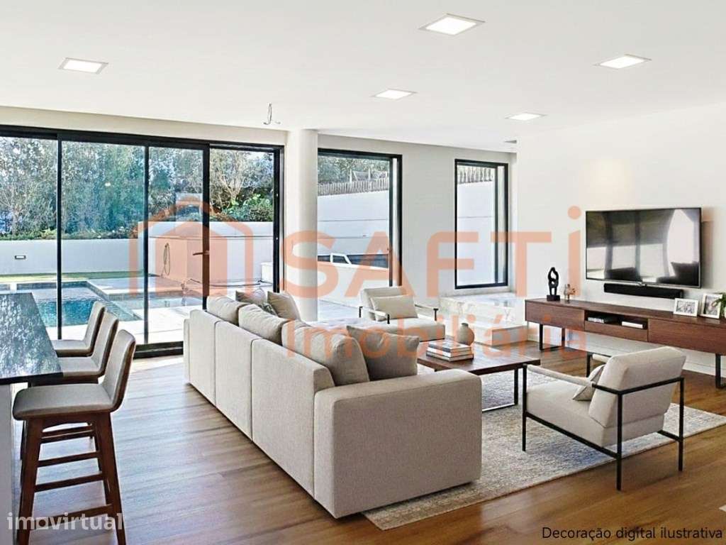 Moradia T3+1 arquitetura contemporânea com piscina em Barcarena - Grande imagem: 3/60