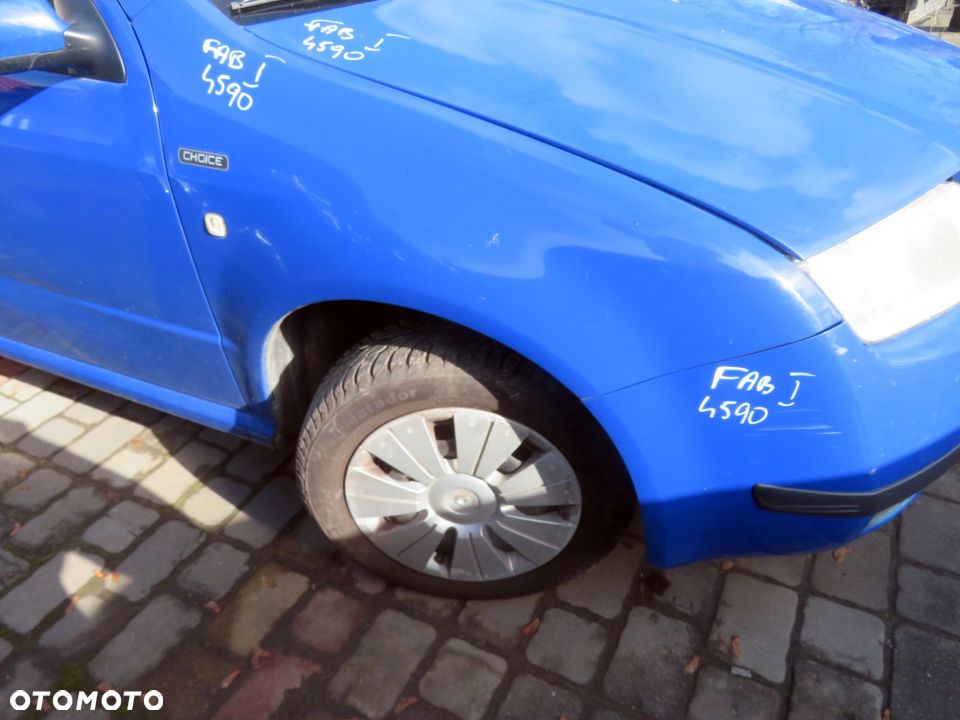 MASKA ZDERZAK BŁOTNIKI LAMPY FABIA I 6Y LIFT 4590  SKODA 2004-2008 NIEBIESKI PRZÓD KOMPLETNY - 6