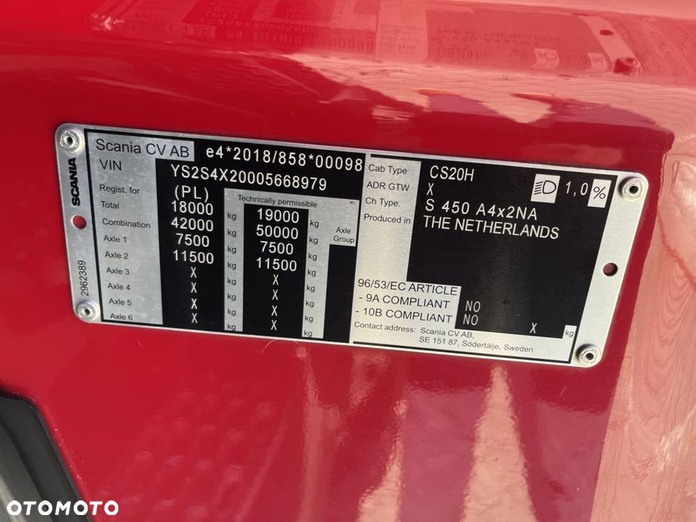 Scania S 450 A4x2NA 4 poduszki Solary Klimatyzacja - 6