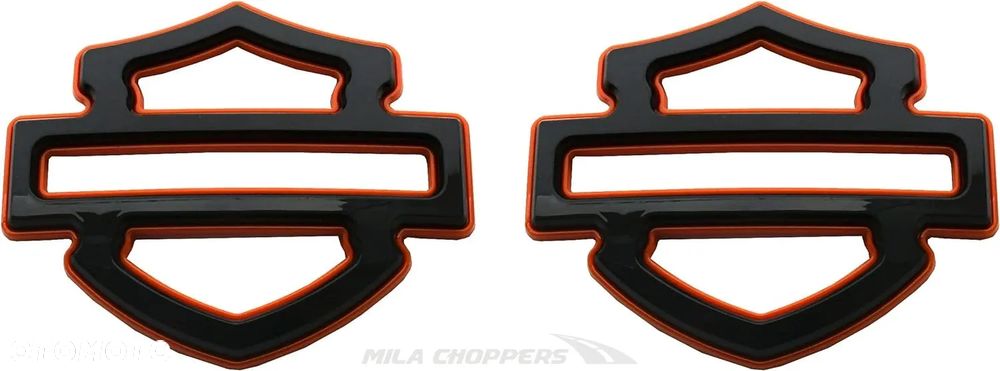 Emblematy Harley Davidson komplet prawy lewy emblemat na bak plastikowy - 4