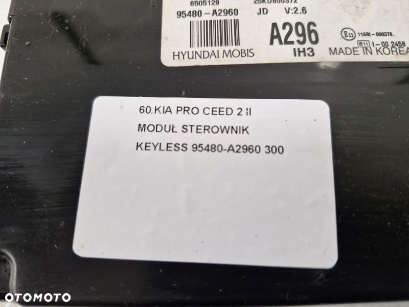 KIA PRO CEED 2 II MODUŁ STEROWNIK KEYLESS 95480-A2960 - 3