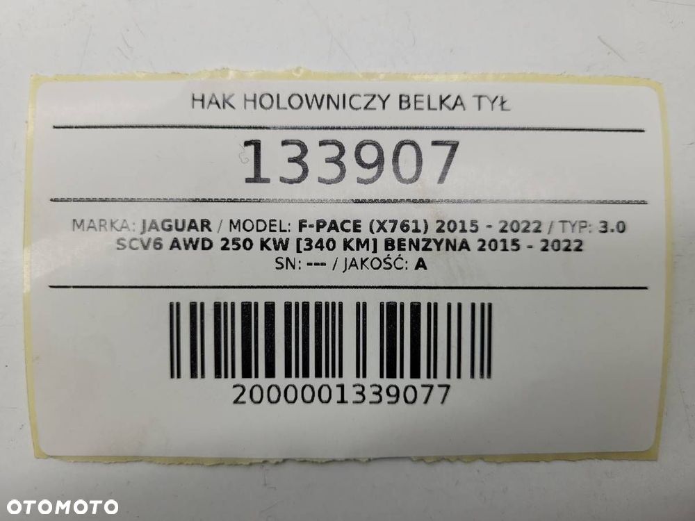 HAK HOLOWNICZY BELKA TYŁ TYLNA JAGUAR F-PACE X761 - 15