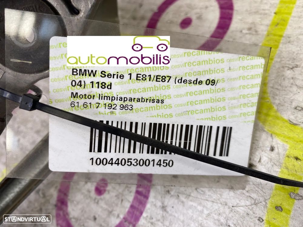 Limpa Vidros BMW 1 (E87) 118 d Ref. 61617192963 - NO.340024 - 4