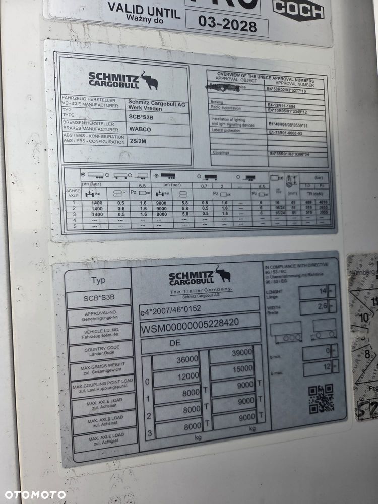 Schmitz Cargobull SKO 24 / AGREGAT SCHMITZ / ALUFELGI / - 17