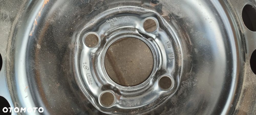 FELGI STALOWE 4x100 6Jx15 CALI ET43 OPEL CORSA MERIVA FIAT GRANDE PUNTO KOMPLET 4 SZTUKI - 6