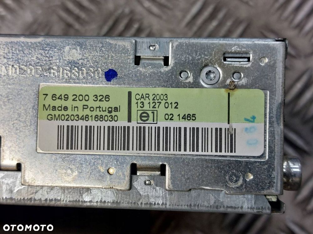RADIO ODTWARZACZ  OPEL CORSA C 13127012 BLAUPUNKT CAR 2003 - 5