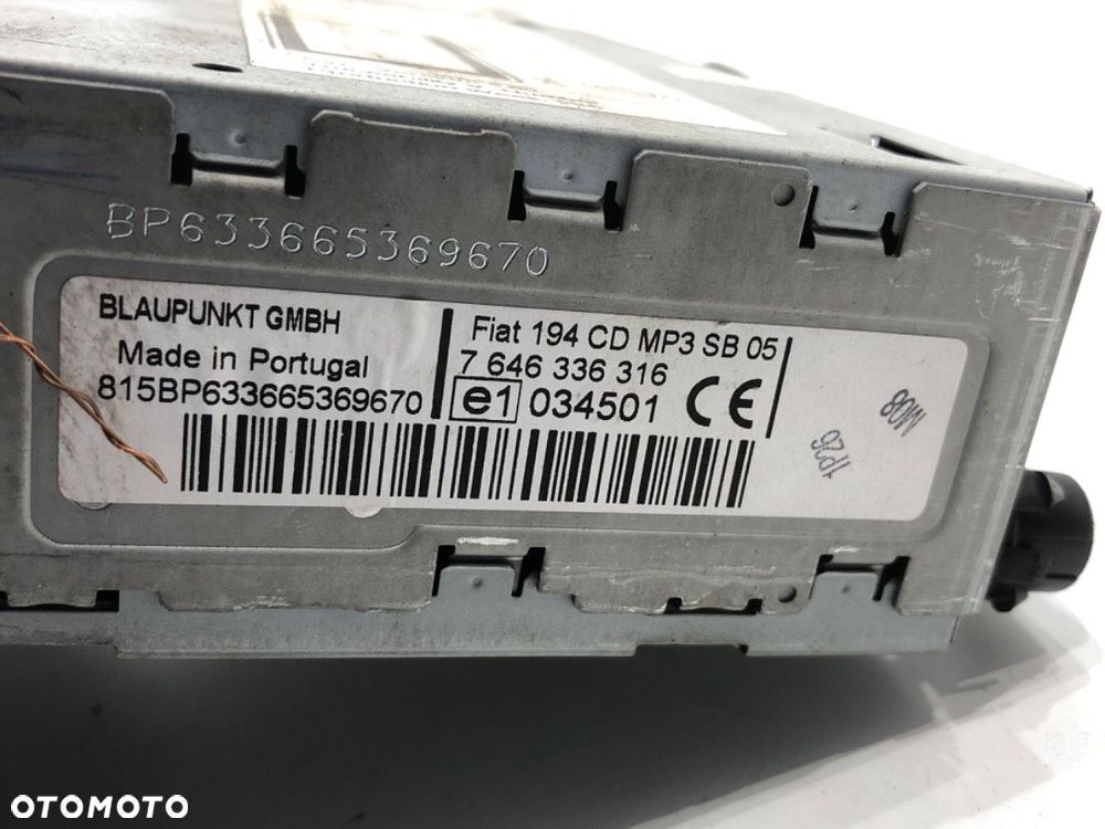 RADIO  FIAT CROMA (194_) 2005 - 2022 1.9 D Multijet (194AXC1B, 194AXC12) 110 kW [150 KM] olej - 6