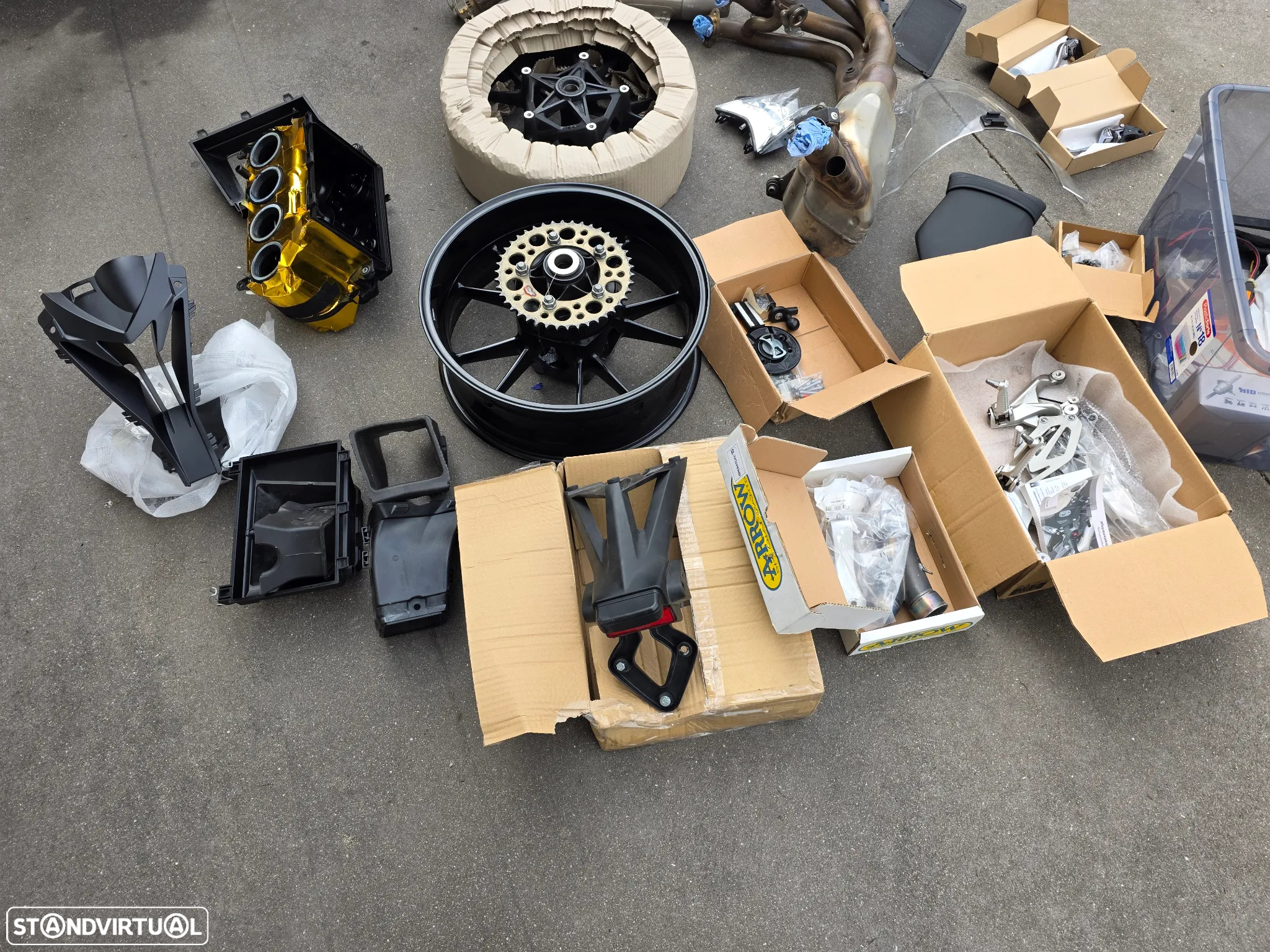 BMW S 1000 RR JANTES CARBONO ESCAPE COMPLETO ARROW C/NOVA ACEITO RETOMA - 35