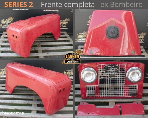 Land Rover SERIES 2 frente completa  guarda lamas capo grelha EX Bombeiro