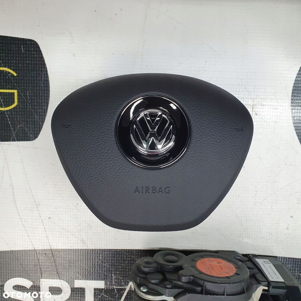 VVW TOUAREG III 3 DESKA ROZDZIELCZA HEAD UP NIEBIESKA NITKA KONSOLA KOKPIT PULPIT PODUSZKI AIRBAG AIR BAG PASY KIT SET - 8