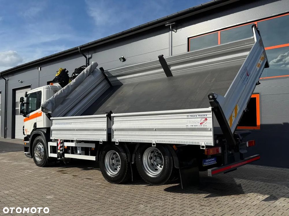 Scania Scania Scania P R 270 / 6x2 / 6x4 / wywrotka 3-S + HDS / stare tacho / żuraw , dzwig , kran , Krane - 17