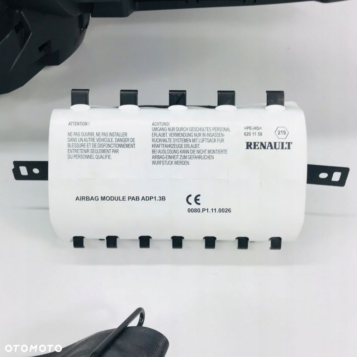 RENAULT CLIO IV 4 DESKA ROZDZIELCZA KONSOLA KOKPIT PULPIT PODUSZKI AIRBAG AIR BAG PASY KIT SET - 8