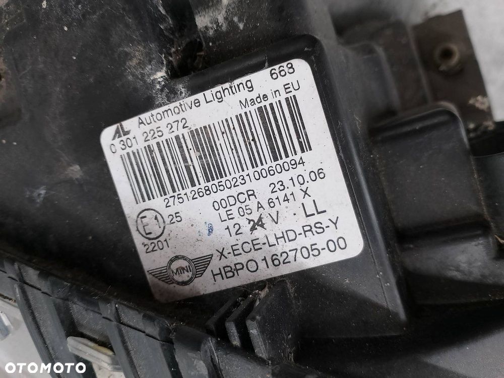 LAMPA PRZÓD PRAWA MINI COOPER S ( 01-06 ) 0301225272 162705-00 - 4