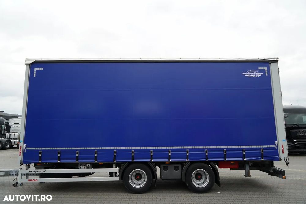 Wecon REMORCA - 7,7 M / AXĂ CULISANTĂ / ACOPERIȘ CULISANT / ȘINGURI CĂRUCIOR / SAF - 11