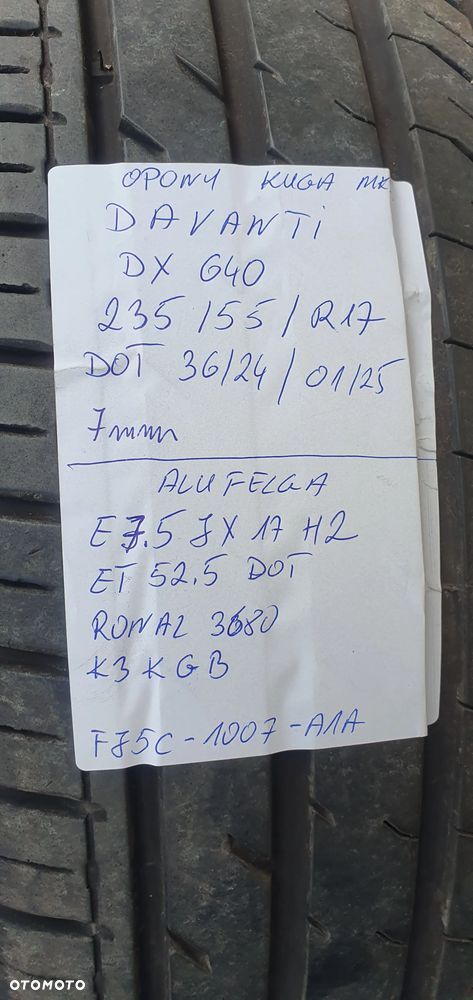 Alufelgi z oponami alusy felgi aluminiowe 5x108 R17 7,5Jx17H2 235/55 Ford Kuga Mk2 FJ5C-1007-A1A - 14