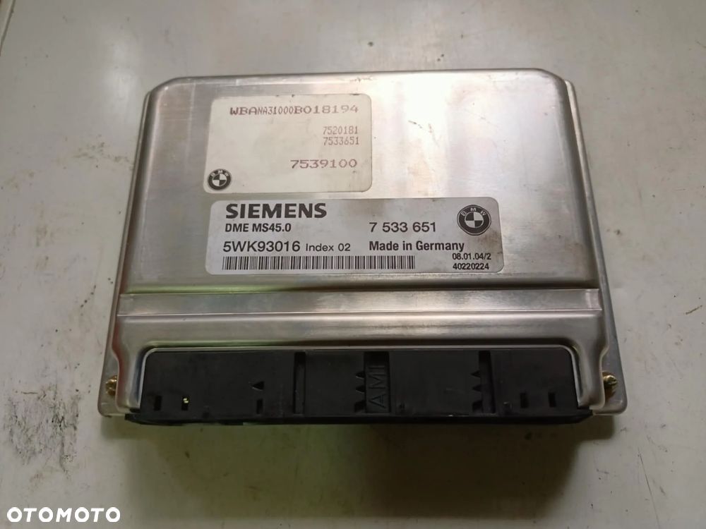 Sterownik silnika komputer BMW E60 E61 E83 X3 M54 Europa DME MS45.0 7533651